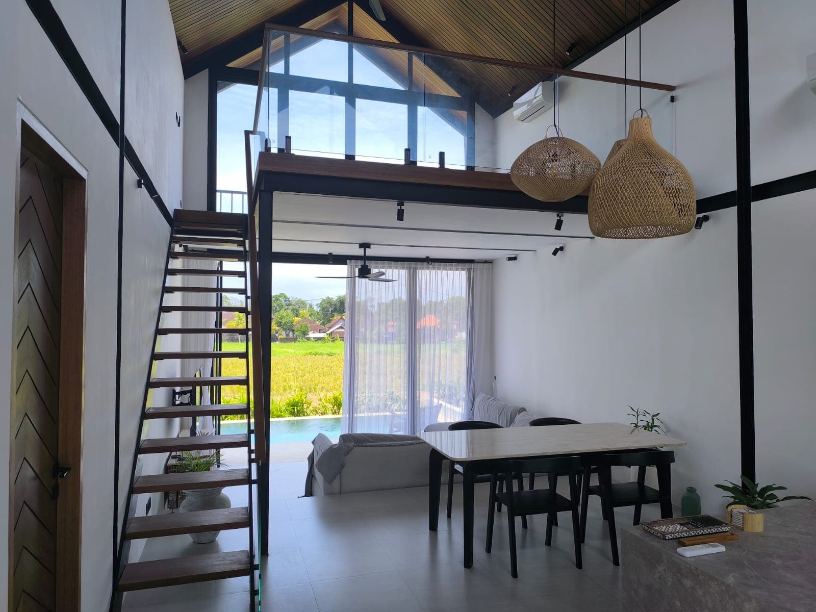 Kaba Kaba villa — rice paddy views